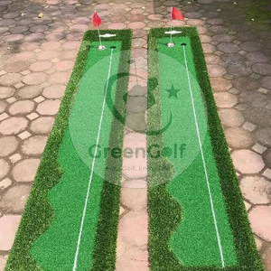 Thảm Tập Putt Viền Vạch Trắng_ Thảm Tập Golf Di Động