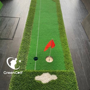 Thảm Tập Putt Viền Vạch Trắng_ Thảm Tập Golf Di Động