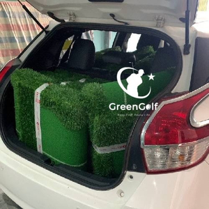 Thảm Tập Putt Viền Vạch Trắng_ Thảm Tập Golf Di Động
