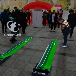 Thảm Putting Golf Nhựa Đen - Thảm Tập Putt Tại Nhà, Thảm Tập Golf Nhỏ Gọn, Tiện Lợi