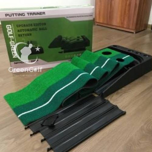 Thảm Putting Golf Nhựa Đen - Thảm Tập Putt Tại Nhà, Thảm Tập Golf Nhỏ Gọn, Tiện Lợi