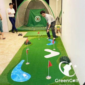 Thảm Tập Golf 3D_ Thảm Putting Cao Cấp kích thước 1.5x3m thiết kế giống sân golf thu nhỏ, chất liệu cỏ cao cấp