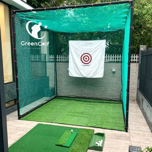 Combo Khung Tập Golf KT 3x3x3m + Thảm Tập Golf 1.2x1.2 + Khay Nhựa Đựng Bóng + 25 Bóng Mới + Cỏ Trải Sàn