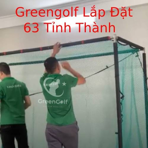 Combo Khung Tập Golf INOX 3x3x1m + Thảm Tập Golf 3x4m Ba Chức Năng Swing, Put, Chip