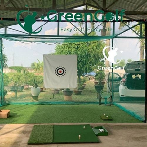 ComBo Khung Tập Golf 5x4x4 + Thảm Tập Golf Put, Chip, Swing 4x5M