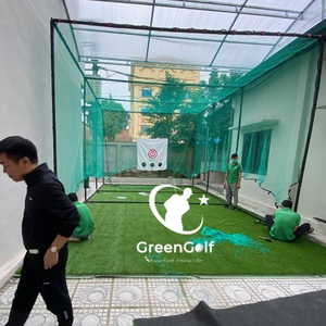 ComBo khung Tập Golf 8x5x4M + Thảm Cỏ 40m2 + Thảm Swing 1.5mx1.5m + Khay Nhựa + Bóng Mới
