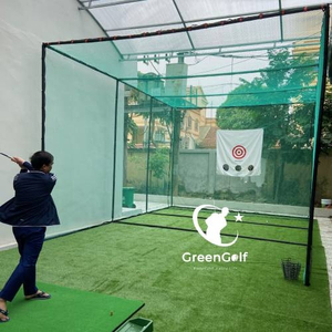 ComBo khung Tập Golf 8x5x4M + Thảm Cỏ 40m2 + Thảm Swing 1.5mx1.5m + Khay Nhựa + Bóng Mới