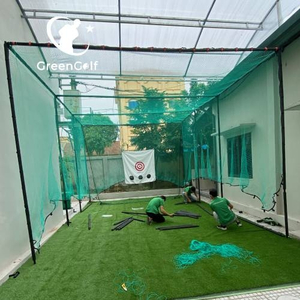 ComBo khung Tập Golf 8x5x4M + Thảm Cỏ 40m2 + Thảm Swing 1.5mx1.5m + Khay Nhựa + Bóng Mới
