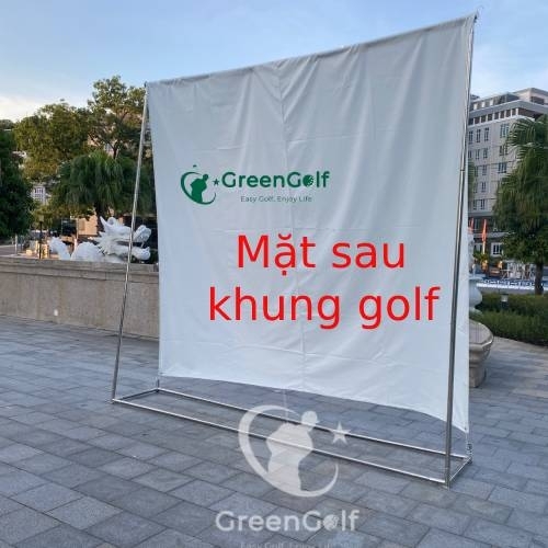Combo Khung Tập Golf INOX 2.5Mx0.5M + Thảm Swing 1.2x1.2m + Giỏ Chíp + Rổ Bóng Golf + 25 Bóng Mới