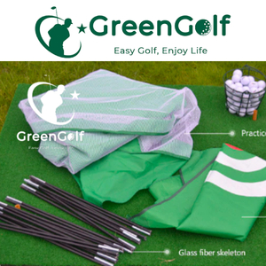 Combo Lều Tập Golf 2X3m + Thảm Tập Swing 1.2X1.2m + Khay bóng + 25 bóng golf trắng mới