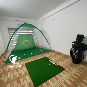 Combo Lều Tập Golf 2X3m + Thảm Tập Swing 1.2X1.2m + Put Viền+ Khay bóng + 25 bóng golf trắng mới