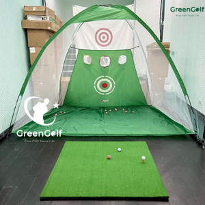 Combo Lều Tập Golf 1.4x2m + Thảm Tập Swing 1.2x1.2m + Tặng Kèm 3 Bóng Xốp Chơi Kỹ Thuật + 2 Tee