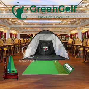Combo Lều Tập Golf 2X3m + Thảm Tập Swing 1.2X1.2m + Put Gỗ+ Khay bóng + 25 bóng golf trắng mới