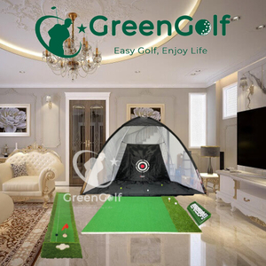 Combo Lều Tập Golf 2X3m + Thảm Tập Swing 1.2X1.2m + Put Viền+ Khay bóng + 25 bóng golf trắng mới