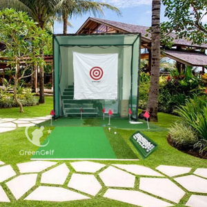 Combo Khung Tập Golf KT 2.5*2.5*1m + Thảm Tập Golf 1.2x1.2 + Khay Nhựa Đựng Bóng + 25 Bóng Mới