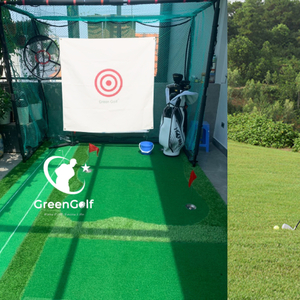 Combo Khung Tập Golf KT 2.5*2.5*1m + Thảm Tập Golf 2.5x4m ba chức năng put, chip, swing đa năng