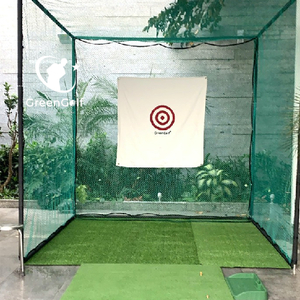 Combo Khung Tập Golf KT 3x3x3m + Thảm Tập Golf 1.5x1.5 + Khay Nhựa Đựng Bóng + 25 Bóng Mới + Cỏ Trải Sàn