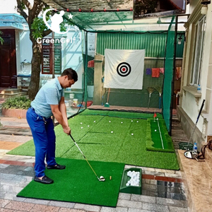 Combo Khung Tập Golf KT 2.5*2.5m + Thảm Tập Golf 1.5x1.5 + Thảm putting golf 0.75x3m + Giỏ Chíp Sắt + Máy Nhả Bóng Tự Động + 25 Bóng Mới + Cỏ Trải Sàn