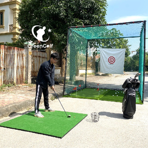 Combo Khung Tập Golf KT 2.5*2.5*2.5m + Thảm Tập Golf 1.5x1.5 + Khay Nhựa Đựng Bóng + 25 Bóng Mới + Cỏ Trải Sàn