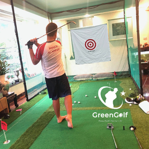 Combo Khung Tập Golf KT 3x3x3m + Thảm Tập Golf 3x5m Ba Chức Năng Swing, Put, Chip Mẫu 3 Khoang