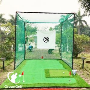 Combo Khung Tập Golf KT 3x3x3m + Thảm Tập Golf 3x5m Ba Chức Năng Swing, Put, Chip Mẫu 2 Khoang