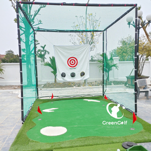 Combo Khung Tập Golf 3x3x3m + Thảm Tập Golf Put, Chip 3x4.5m + Thảm Swing 1.5mx1.5m