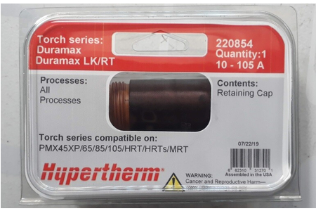 Ống lắp mỏ 220854 Hypertherm retaining cap