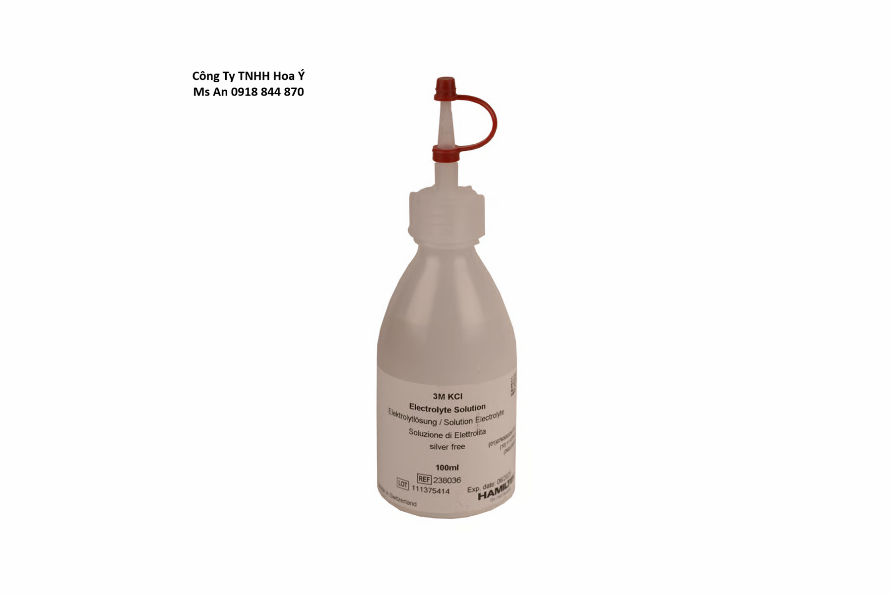 238036 Dung dịch điện giải Hamilton 3 M KCl, 100 mL