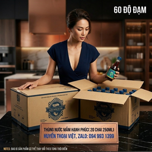 [KHÔNG XỐP] Hộp quà Hạnh Phúc 60N (Nước mắm Hạnh Phúc 60 độ đạm - 2 chai 250 ml)