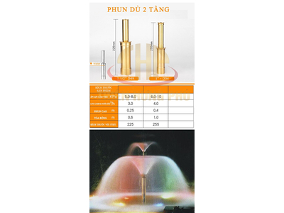 Vòi phun hình nầm dù 2 tầng D49 (1.1/2)