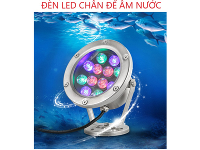Đèn LED âm nước chân đế 12W
