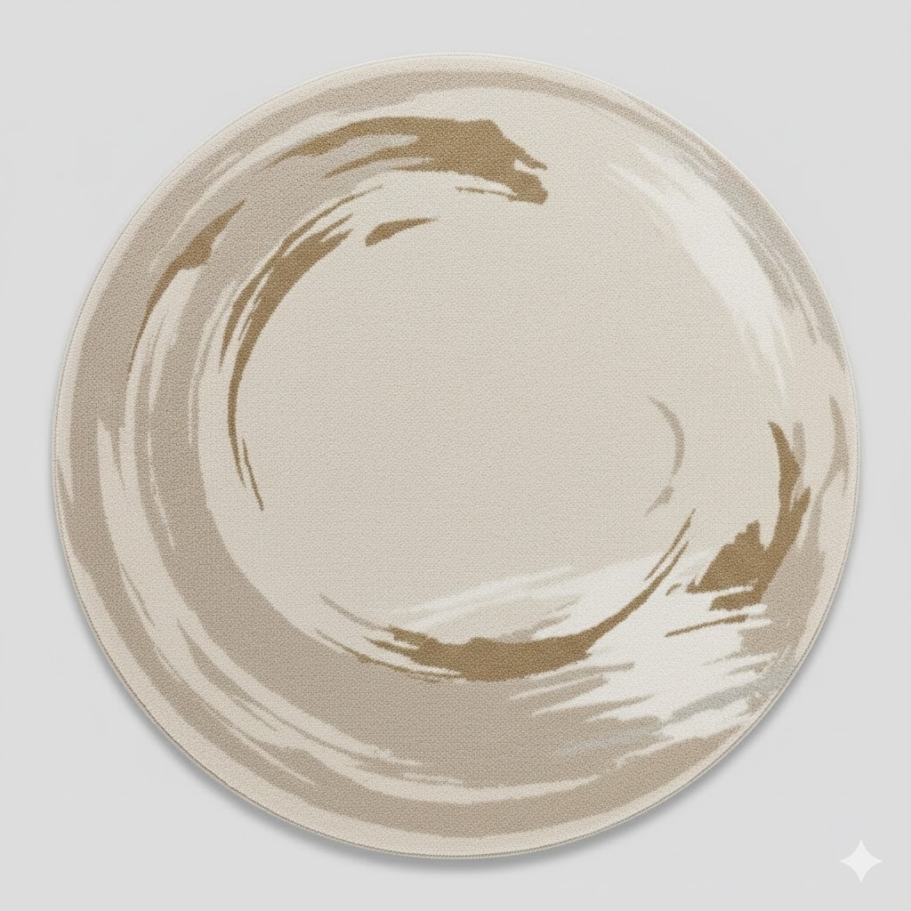 Thảm tròn lông cừu 1.6m x1.6m HÀO QUANG MẶT TRỜI