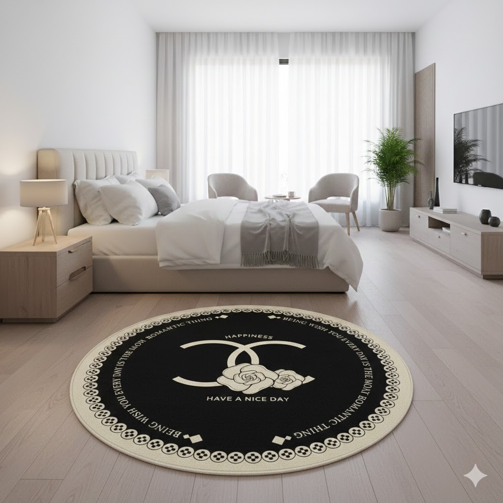 Thảm tròn lông cừu 1.6m x1.6m - CHANEL