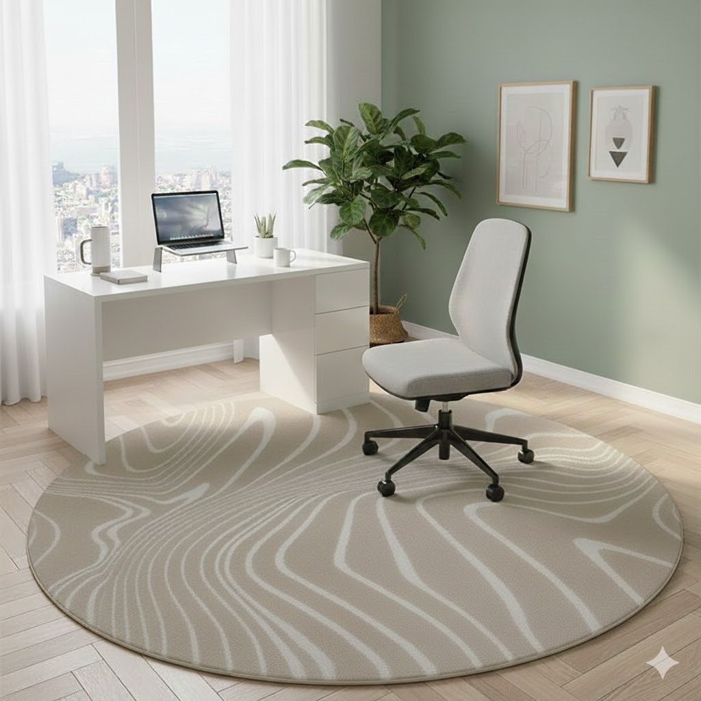 Thảm tròn lông cừu 1.6m x1.6m - VÂN NÚI