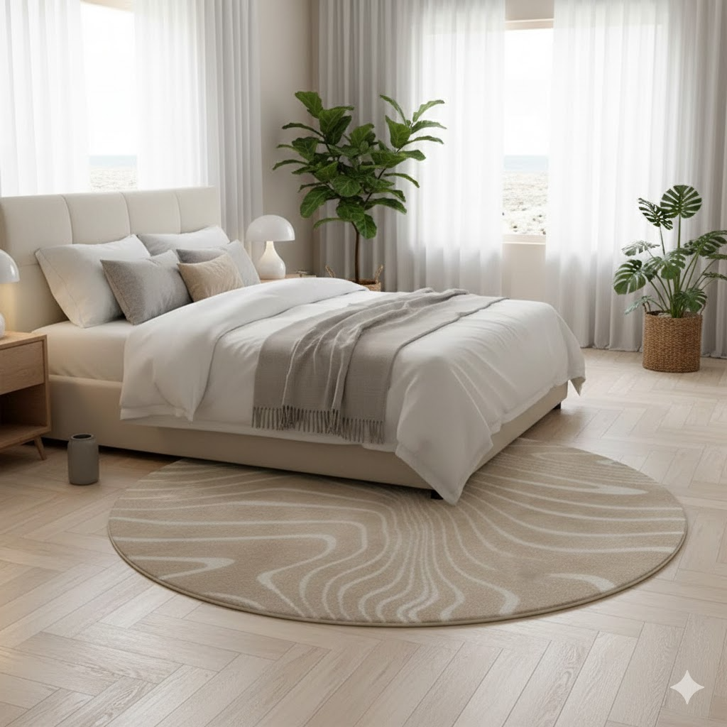 Thảm tròn lông cừu 1.6m x1.6m - VÂN NÚI