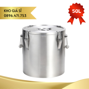 Thùng inox dung tích 50L trung chuyển thực phẩm nóng & lạnh, thùng giữ nhiệt thực phấm cho bếp ăn tập thể