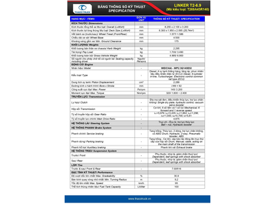 THACO Linker T2-6.9 - Thùng kín - tải trọng 3.3T