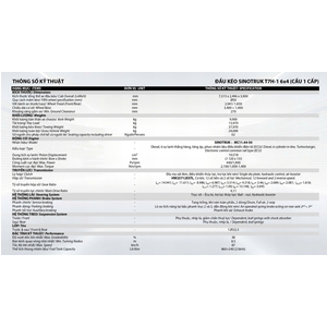 XE ĐẦU KÉO HOWO SINOTRUK T7H 6X4 CẦU LÁP