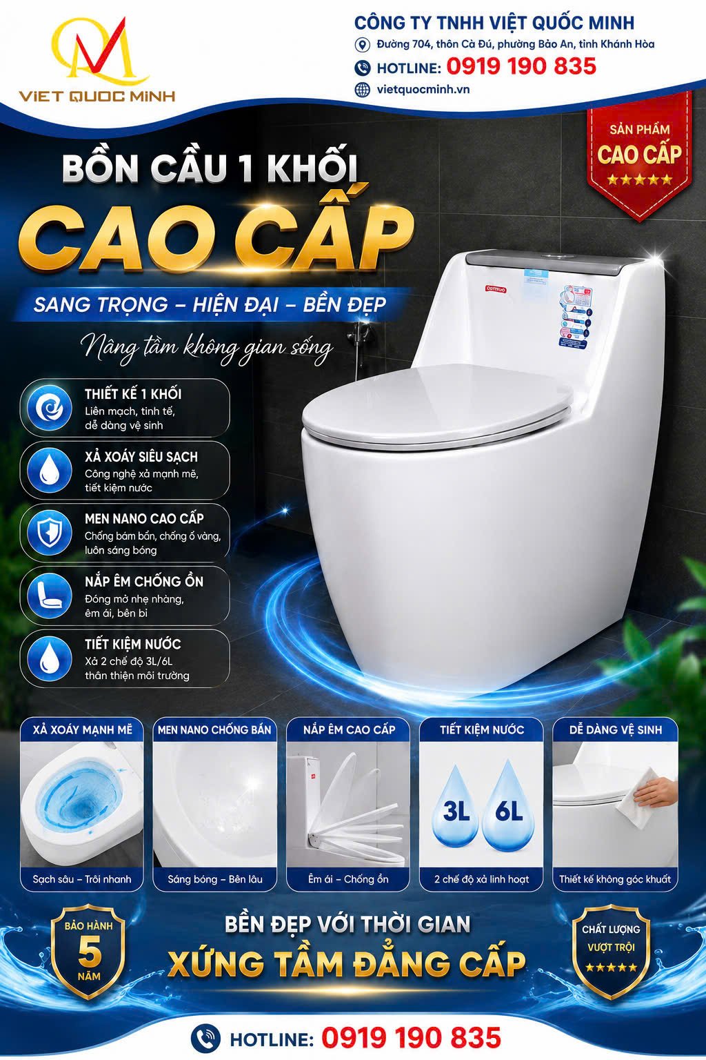 Bồn cầu trứng 1 khối (hay bồn cầu quả trứng liền khối)