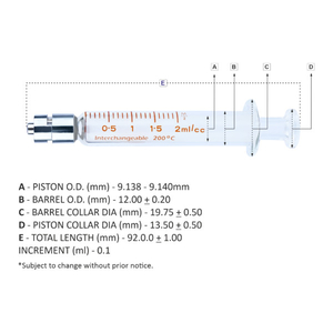 xy lanh 2ml khóa kim loại ( Metal Luer Lock Tip), Bơm tiêm thủy tinh 2ml khóa kim loại ( Metal Luer Lock Tip)