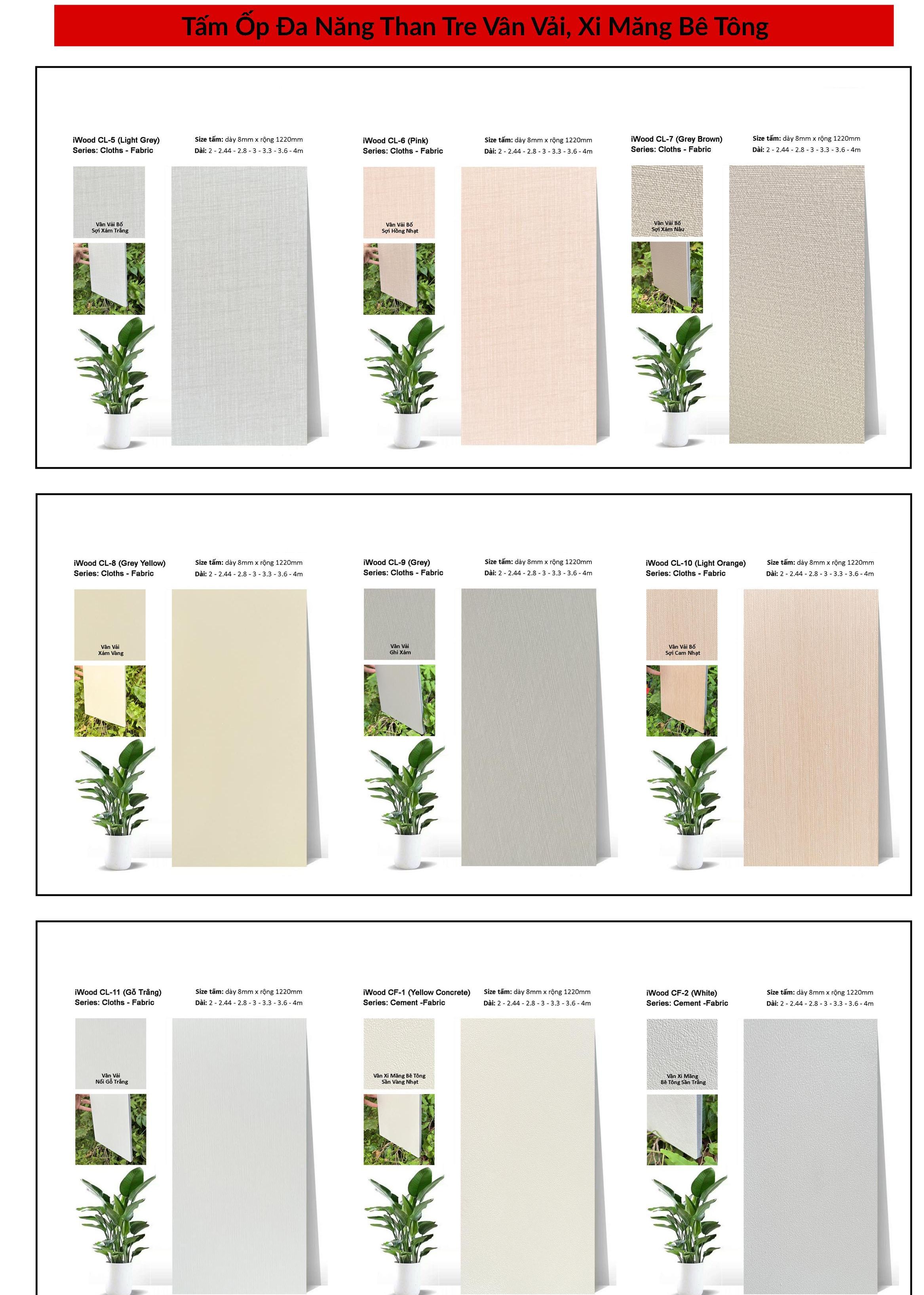 TẤM ỐP VÂN VẢI CL THAN TRE ĐA NĂNG CAO CẤP TẠI HỒ CHÍ MINH