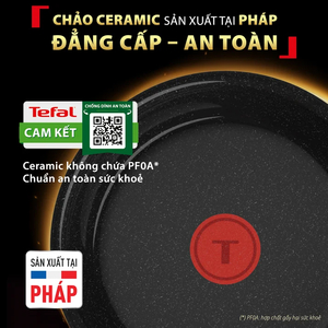 Chảo chiên ceramic cao cấp Tefal EXCELLENCE+ CERAMIC, Fusion Core