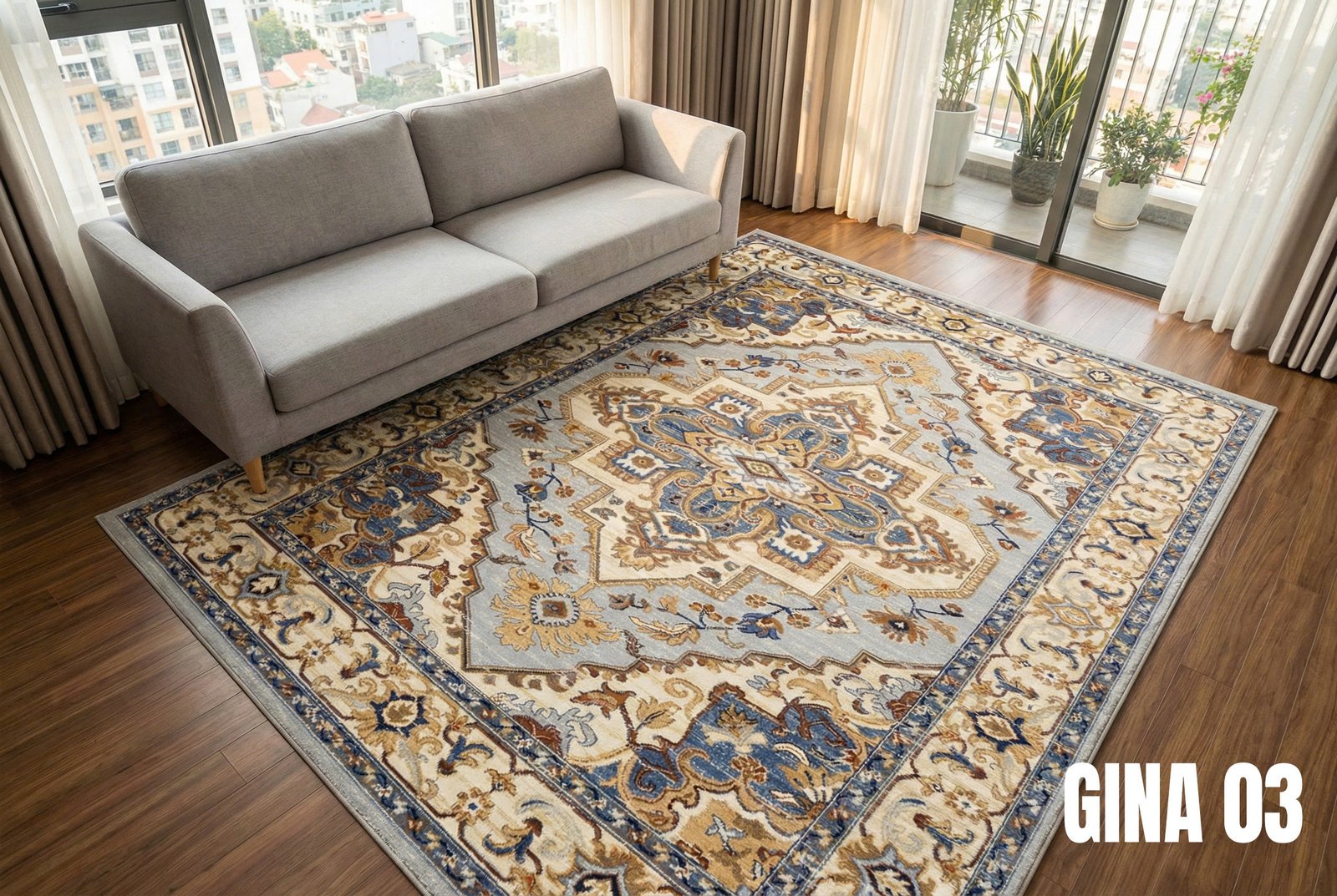 THẢM DỆT PHONG CÁCH HIỆN ĐẠI HL GINA-NHẸ NHÀNG TINH TẾ