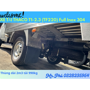 THACO TOWNER T1-2.3 THÙNG KÍN TẢI 990kg dài 2m3 FULL INOX 304 CHỞ HẢI SẢN