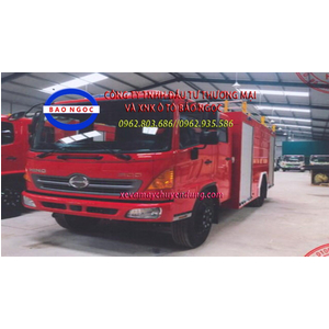 Xe cứu hỏa chữa cháy HINO FG chứa 5 khối nước 1 khối bọt