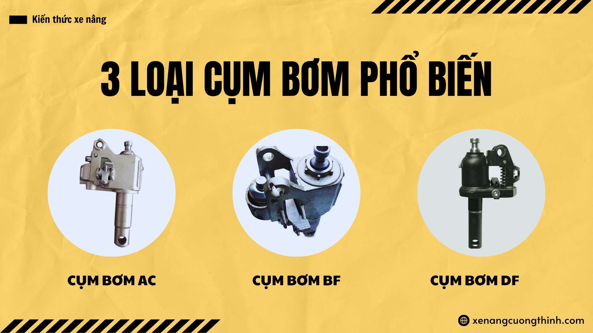 3 cụm bơm thủy lực xe nâng tay phổ biến
