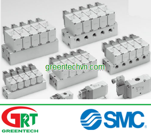 3-way solenoid valve / air-operated / air / base-mounted 0.35 - 0.4 W | VP300, 500, 700 series | SMC