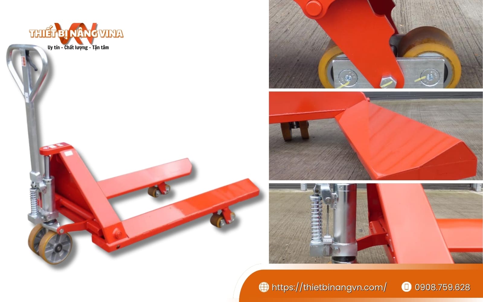 Xe nâng tay cuộn hàng được sử dụng để nâng hạ hàng hóa dạng cuộn