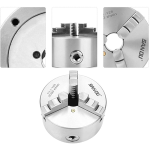 Mâm cặp 3 chấu K11-125 đường kính 125mm, đầu kẹp máy tiện 1 tấc 25,mâm cặp máy tiện, lato máy tiện, mâm cặp tự định tâm.