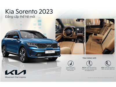 New KIA Sorento Signature 2.5G(7 ghế máy xăng nội thất màu nâu)